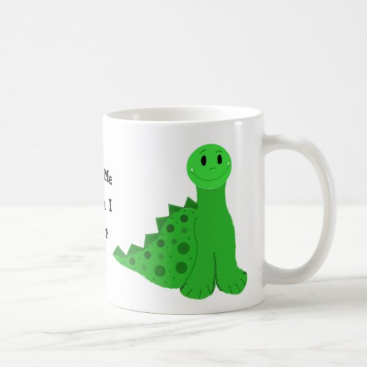 Kleine grüne Dinosaurier Kaffeetasse (Rechts)