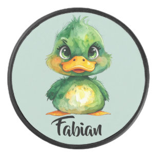 Kleine grüne Ente  Eishockey Puck