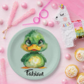 Kleine grüne Ente  Pappteller (Party)