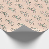 Kleine grüne Fahrradmuster Geschenkwrap Geschenkpapier (Ecke)