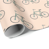 Kleine grüne Fahrradmuster Geschenkwrap Geschenkpapier (Rolleneckpunkt)