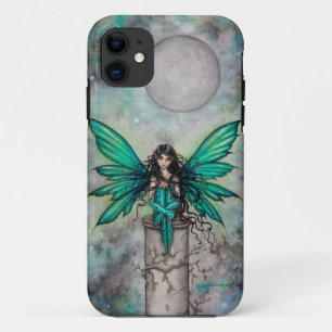 Kleine grüne Feen-Gothic-Fee-Fantasy-Kunst iPhone 11 Hülle