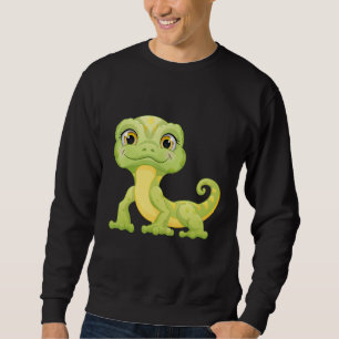 Kleine Grüne Leguan-Echse Reptilien Sweatshirt
