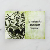 Kleine grüne Monsterskizze Karte (Innenseite)