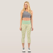 Kleine grüne Zitrone Capri Leggings (Vorderseite)