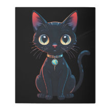 Kleine gruselige schwarze Katze