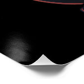 Kleine gruselige schwarze Katze Poster (Ecke)