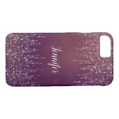 Kleine gürtelförmige Leuchtenreihe lila personalis Case-Mate iPhone Hülle (Rückseite (Horizontal))