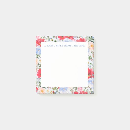 Kleine Haftnotiz Florale Post-It Notizen (Vorderseite)