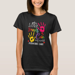 Kleine Hand Farbe meine Welt pädiatrische Pädiatri T-Shirt