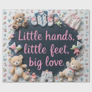 Kleine Hände kleine Füße Geschenkpapier