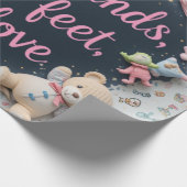 kleine Hände kleine Füße Geschenkpapier (Ecke)
