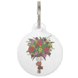Kleine Handschuhlehrer Floral Blume Bouquet Tiermarke
