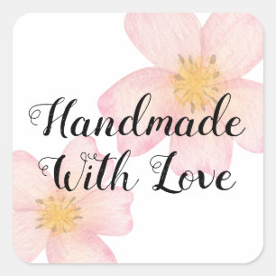 Kleine Handwerksunternehmen - Mit Liebe Handgefert Quadratischer Aufkleber