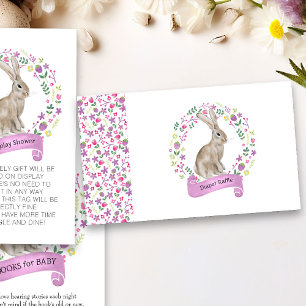 Kleine Häschen-Baby-Party-Windel-Raffle-Blumen Begleitkarte