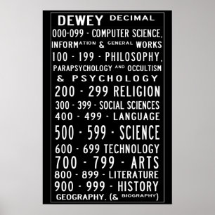 Kleine Hausbibliothek Dewey-Dezimal-Busroll Poster