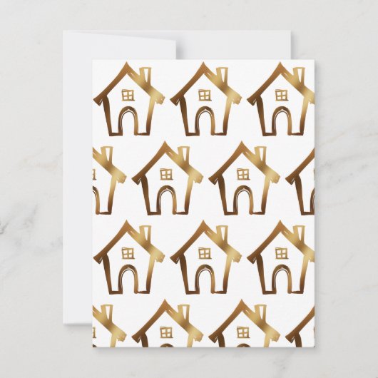 Kleine Häuser, in denen wir Gold und Weiß Karten ü (Vorderseite)