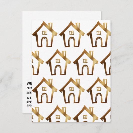 Kleine Häuser, in denen wir Gold und Weiß Karten ü (Vorne/Hinten)