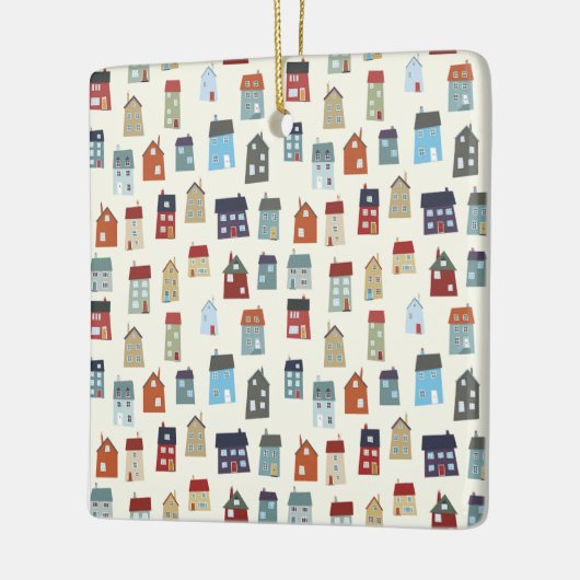 KLEINE HÄUSER KERAMIKORNAMENT (Links)