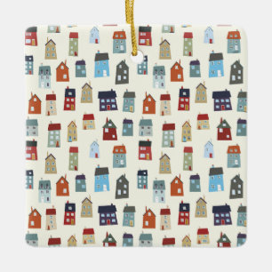 KLEINE HÄUSER KERAMIKORNAMENT