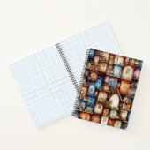 Kleine Häuser über Häusern Niedliche Wasserfarbe Notizblock (Innenseite)