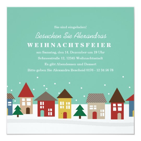 Kleine Hauser Winter Einweihungsparty Einladen Einladung Zazzle De