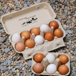 Kleine, hausgemachte Eierkarton - Lebensmitteletik Permastempel