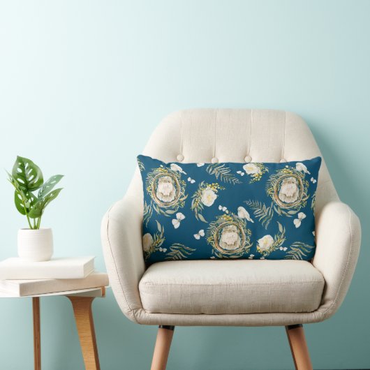 Kleine Hedge Hog Spring Wildblume Lendenkissen (Stuhl )