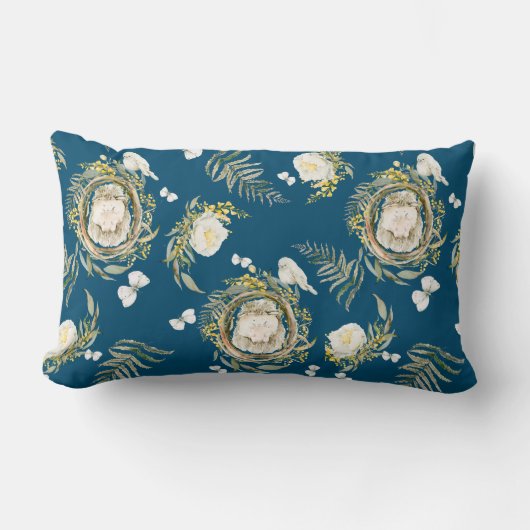 Kleine Hedge Hog Spring Wildblume Lendenkissen (Vorderseite)