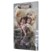 Kleine heiße Quellen der Affe-|, Japan Klemmbrett (Links)