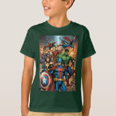 "Kleine Helden, große Abenteuer: Marvel Mayhem für T-Shirt (Vorderseite)