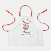 Kleine Helferfamilie passt Schürze (Vorderseite)