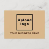 Kleine hellbraune Flachkarte für Unternehmen - Neu (Rückseite)
