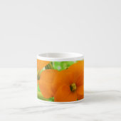 Kleine helle orange Wildblumen Espressotasse (Vorderseite)