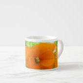 Kleine helle orange Wildblumen Espressotasse (Vorderseite Rechts)