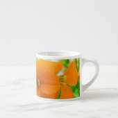 Kleine helle orange Wildblumen Espressotasse (Rechts)