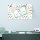 Kleine helle Wildblumen Wasserfarbe Geburtstag Banner (Messeveranstaltung)