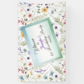 Kleine helle Wildblumen Wasserfarbe Geburtstag Banner (Vertikal)