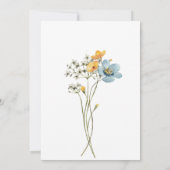 Kleine helle Wildblumen Wasserfarbe Geburtstag Einladung (Rückseite)