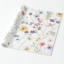 Kleine helle Wildblumen Wasserfarbe Geburtstag