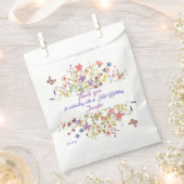 Kleine helle Wildblumen Wasserfarbe Geburtstag Geschenktütchen (Ausgeschnitten)