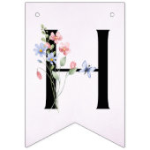 Kleine helle Wildblumen Wasserfarbe Geburtstag Wimpelkette (Zweite Fahne)