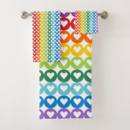 KLEINE, HELLFROLLEN BADHANDTUCH SET