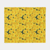 Kleine, hellgelbe Rosen Fleecedecke (Vorderseite (Horizontal))