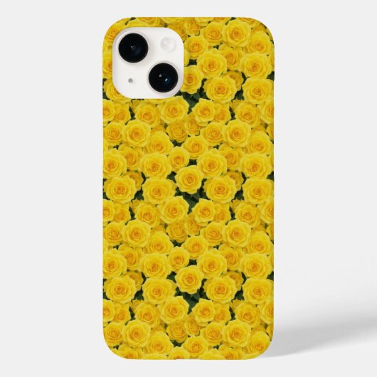 Kleine, hellgelbe Rosen-Gehäuse Case-Mate iPhone Hülle (Rückseite)