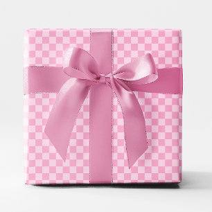 Kleine Hellrosa Karos Geschenkpapier