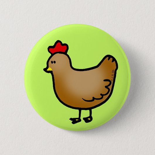 Kleine Henne Button (Vorderseite)