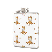 Kleine Herbstbabys in sinkenden Blätter Flachmann (Links)