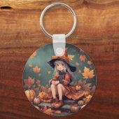 Kleine Herbsthexe Schlüsselanhänger (Vorderseite)