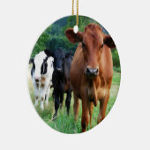 Kleine Herde von drei Kühen Keramik Ornament (Rechts)